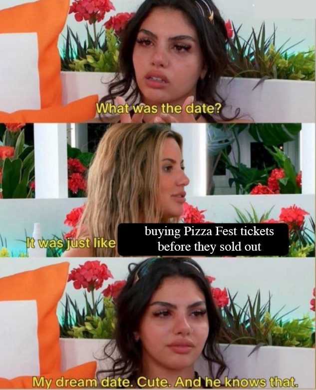vegaspizzafest's tweet image. When someone asks "What was the date?" and you remember it was November 15, 2025 — the Las Vegas Pizza Festival. Your dream date. Cute. And everyone knows that. 🍕💕
#LVPF #LasVegasPizzaFest #LoveIsland #WhatWasTheDate