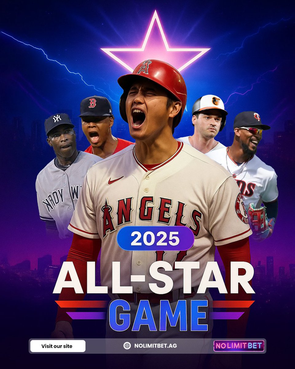 No_Limit_ag's tweet image. The stars have aligned in Atlanta 🌟
Get ready for the 2025 MLB All-Star Game — where power meets passion and legends are born.
Who’s your pick to shine the brightest?
#MLBAllStar #AllStarGame2025 #BaseballElite #ShoheiOhtani #MLBStars #NoLimitBet #AtlantaBaseball #BaseballHype