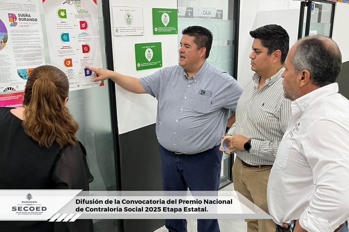 SECOTED's tweet photo. El Director de Contraloría Social y Participación Ciudadana @CEVillarrealE, realiza difusión de la Convocatoria del Premio Nacional de Contraloría Social 2025, en su Etapa Estatal, en la @DSocial_Dgo del @DurangoCap con el propósito de incentivar la participación de la ciudadanía https://t.co/ok4I90TWyF