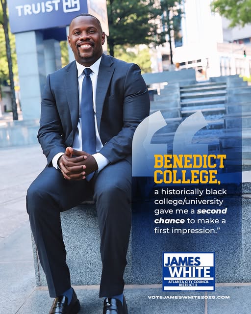 BenedictEDU's tweet image. From Student Body President at Benedict College to a candidate for Atlanta City Council – District 2, James White is a shining example of what it means to #LeadTheBenedictWay.
James represents the Best of BC - driven, visionary, and committed to service. When asked about the…