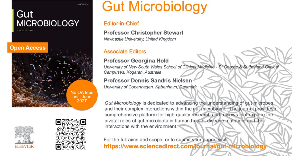 Introducing a new gut microbiology journal, aptly titled Gut Microbiology. 

All Article Publishing Charges (APCs) are waived for 2 years!

Please send your exciting research our way.

sciencedirect.com/journal/gut-mi…