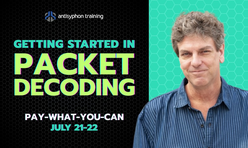 Go beyond the fundamentals of how IP communicates and dive into the subtle nuances (which will help you identify anomalous patterns when they occur) with Chris Brenton in his upcoming class. 

Join live in-person or virtually! 💻

Register here: antisyphontraining.com/course/getting…