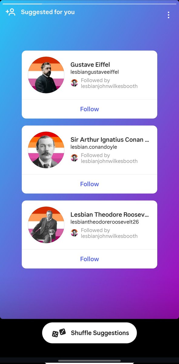 Evilunitedstate's tweet image. I follow one(1) lesbian historical figure