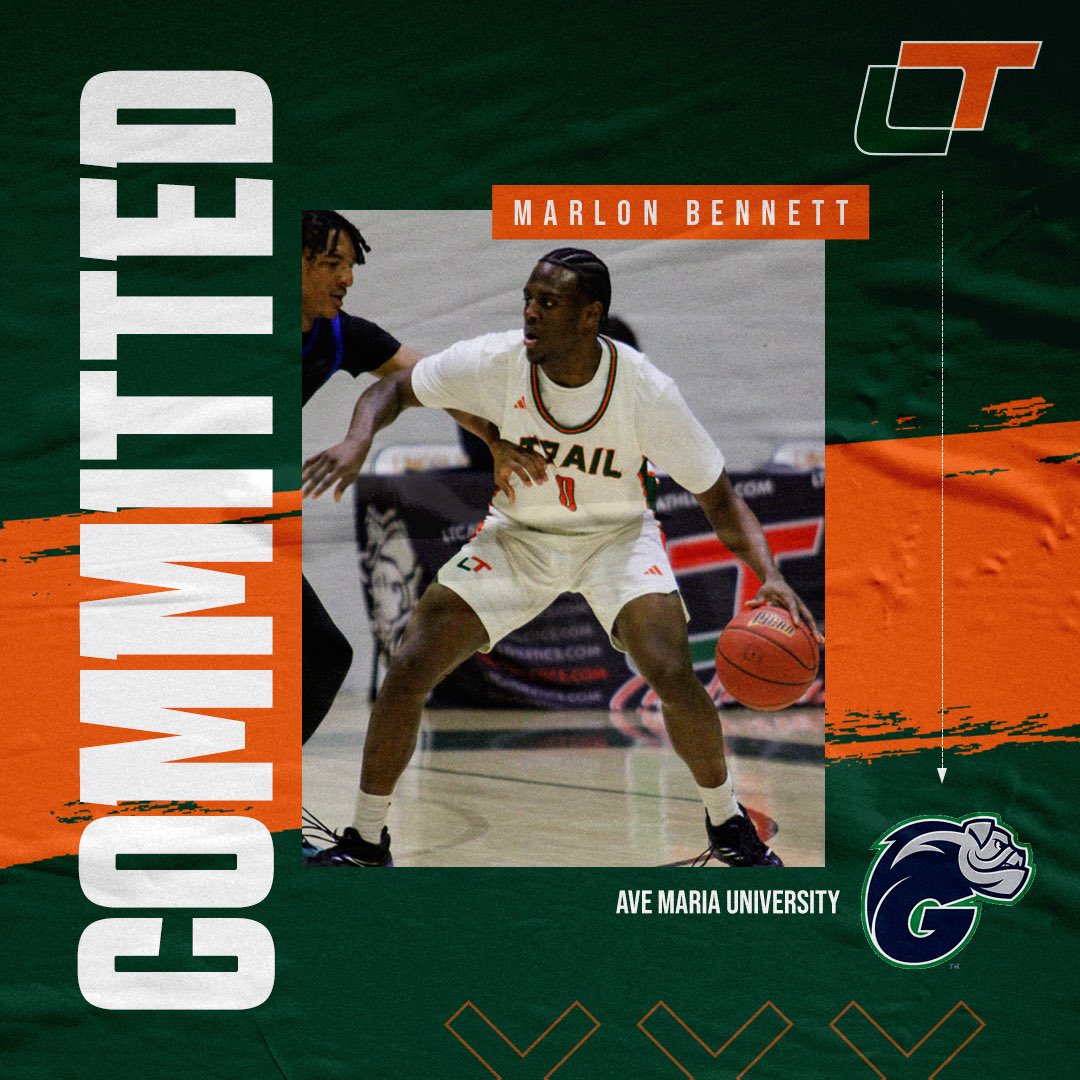 Congratulations to Marlon Bennett on his commitment to Ave Maria University! Mar has been a key member of our program over the last two years, and we’re incredibly proud of him as he takes this next step. 
Congrats, Mar! #RollTrail