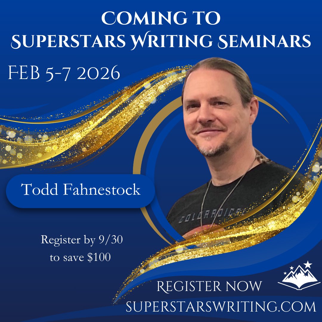 SuperstarsWrite's tweet image. Learn the business of writing from experienced writers and publishing professionals, including @Todd_Fahnestock, at Superstars Writing Seminars! Register by 9/30 to save $100! superstarswriting.com #writingconference #WritingSeminar #writercommunity #writerlife