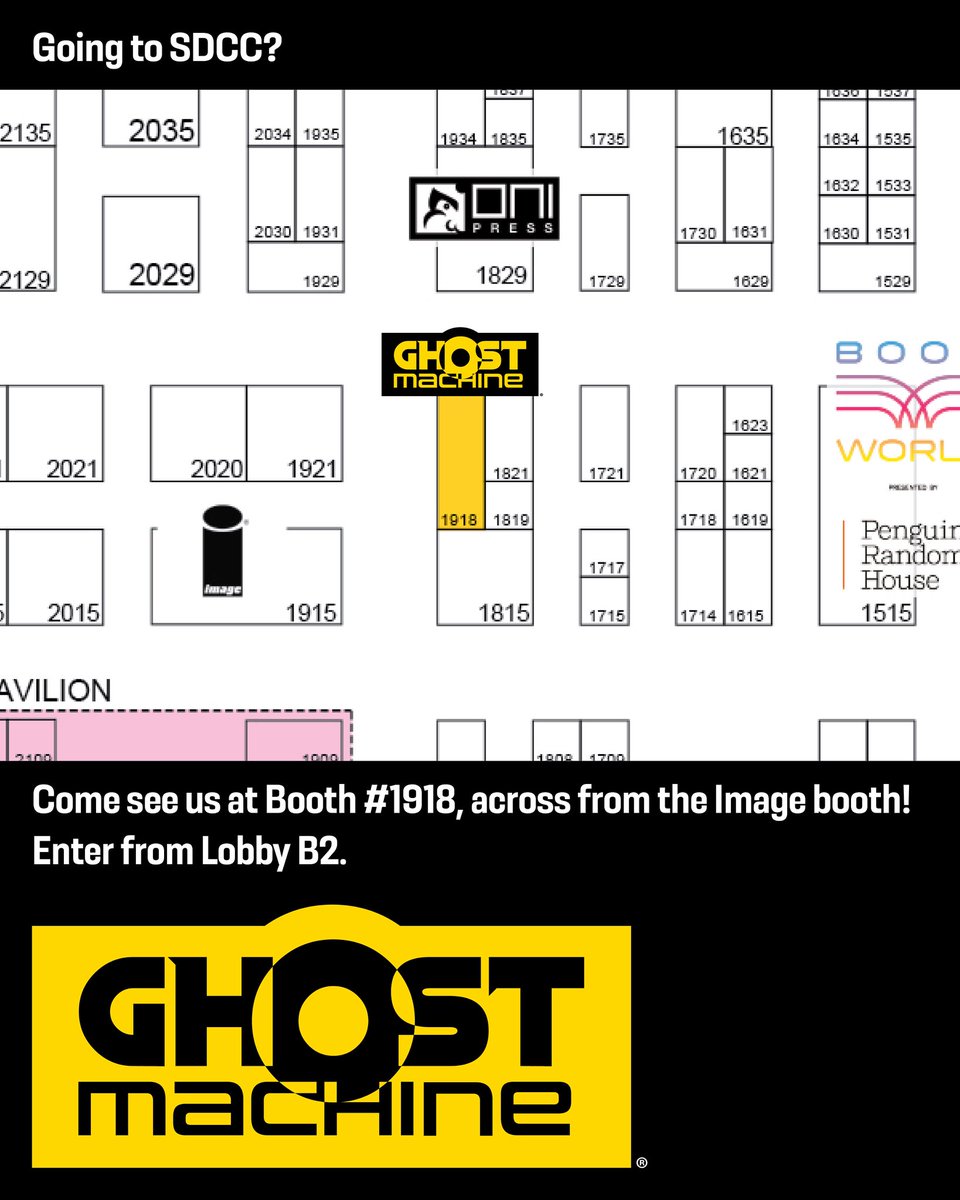 GhostMachinePro's tweet image. Don’t miss GHOST MACHINE at this year’s #sdcc We’re right across from the @ImageComics booth.