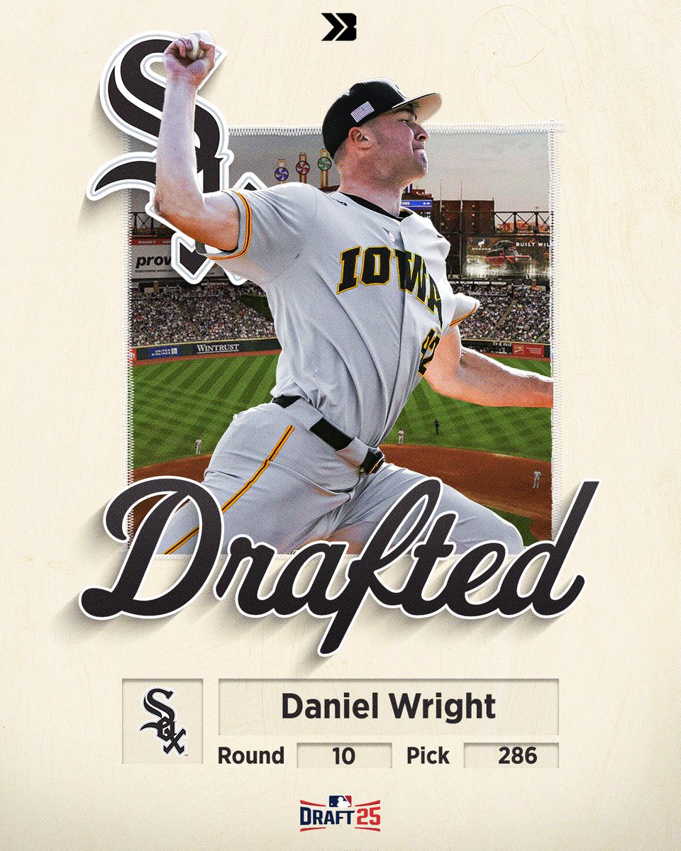 𝗕𝗥𝗘𝗔𝗞𝗜𝗡𝗚: Sergeant Bluff-Luton alum Daniel Wright has been drafted by the White Sox.

One of the more incredible journeys to the big leagues!

#iahsbb