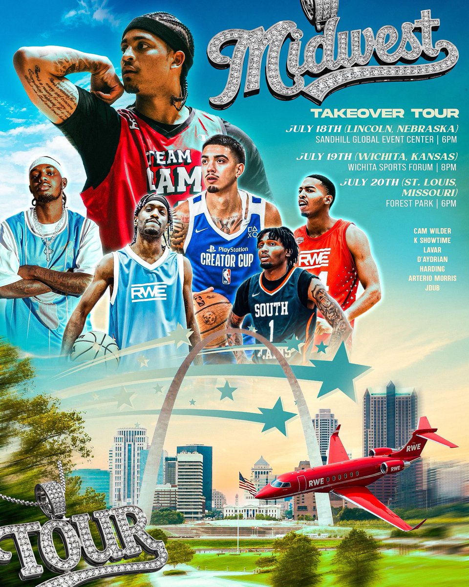 camwilderr's tweet image. TAKEOVER TOUR IN THE MIDWEST THIS WEEKEND. LINCOLN, NE.. WICHITA, KS.. AND ST. LOUIS MISSOURI🚨🍿