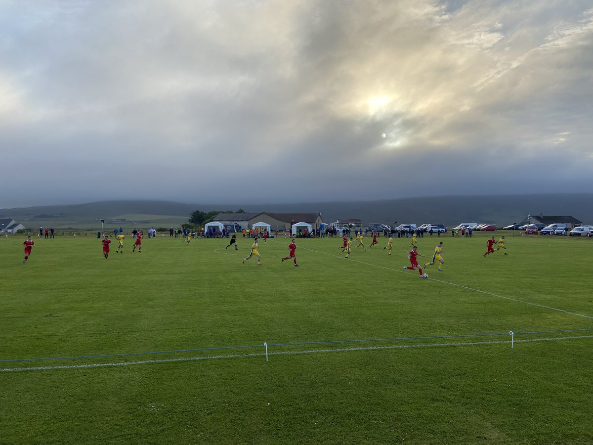 Island Games &gt; Club World Cup

Ynys Môn 1-0 Western Isles
Last minute winner
Red card
Loads of fouls
With a stunning Orkney backdrop

(Crackpot “ground”hopping)