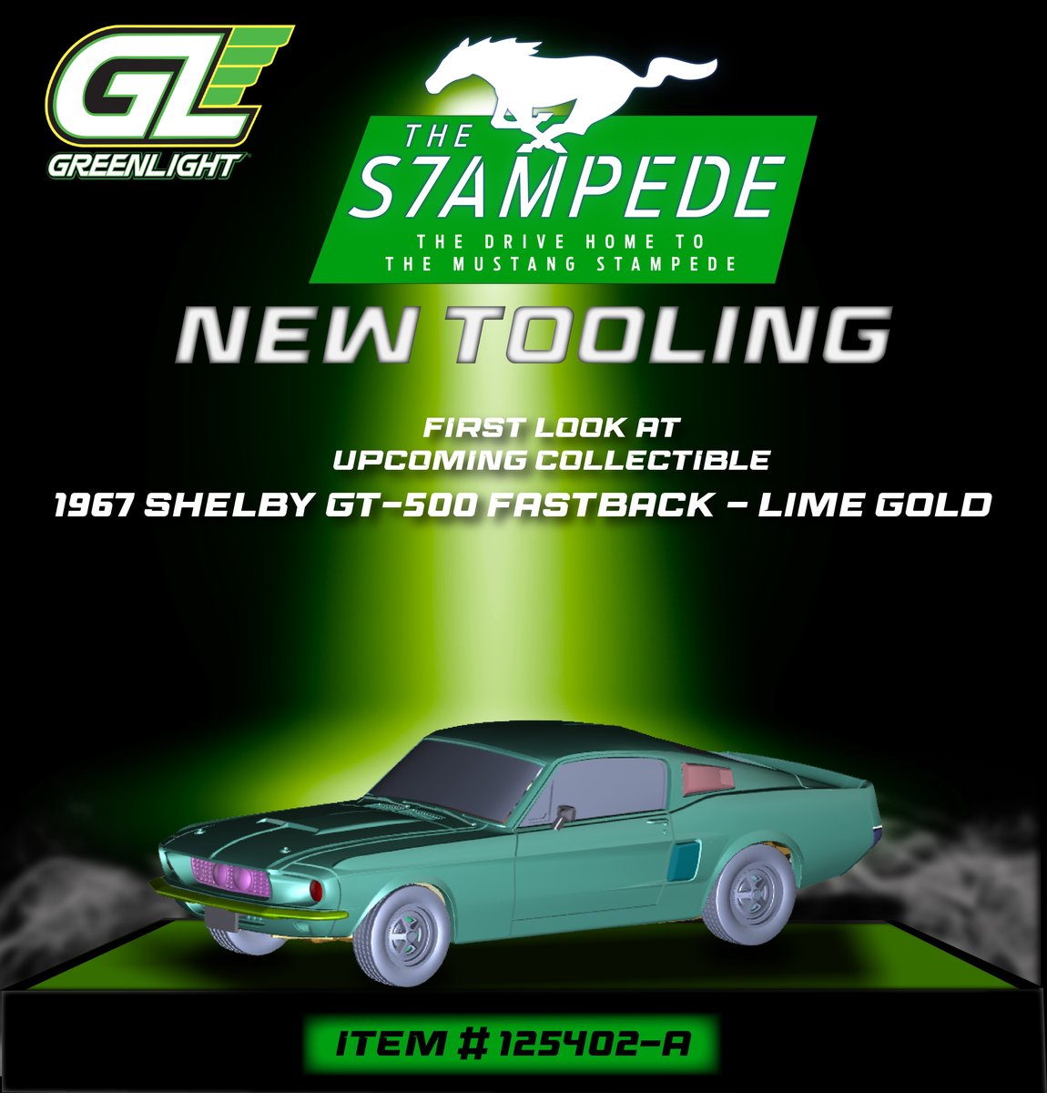 🔧 NEW TOOLING SPOTLIGHT!
Take a raw look at the 1967 Shelby GT-500 Fastback – Lime Gold casting. Classic muscle, reborn with GreenLight precision.
Coming soon in full deco!
#GreenLightCollectibles #ShelbyGT500 #NewTooling #DiecastCollector #RawTooling