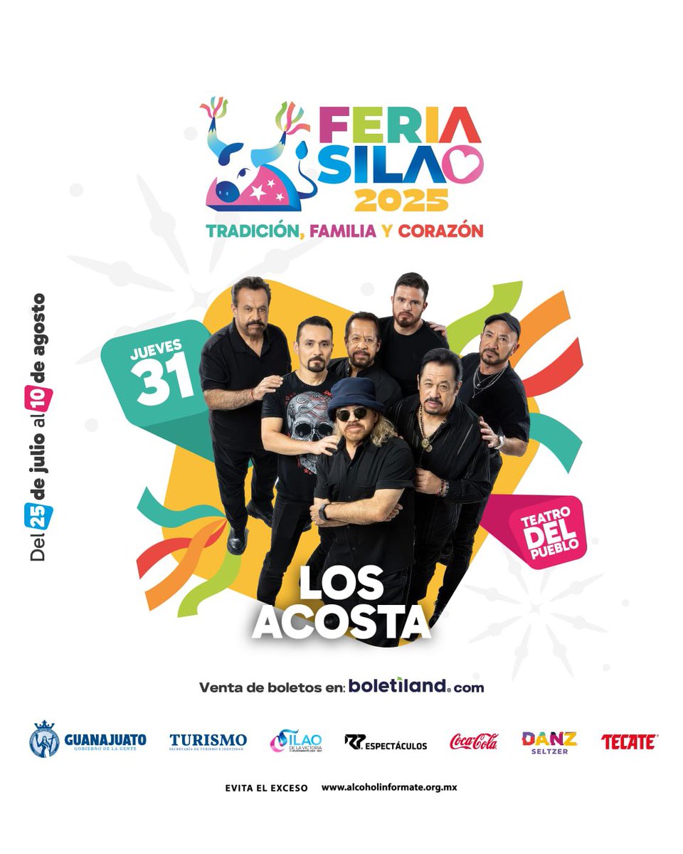 🎼🎶 LOS ACOSTA YA LO CONFIRMARON: 😉✌🏽 Estarán en el #TeatroDelPueblo el 31 de julio. 🎹