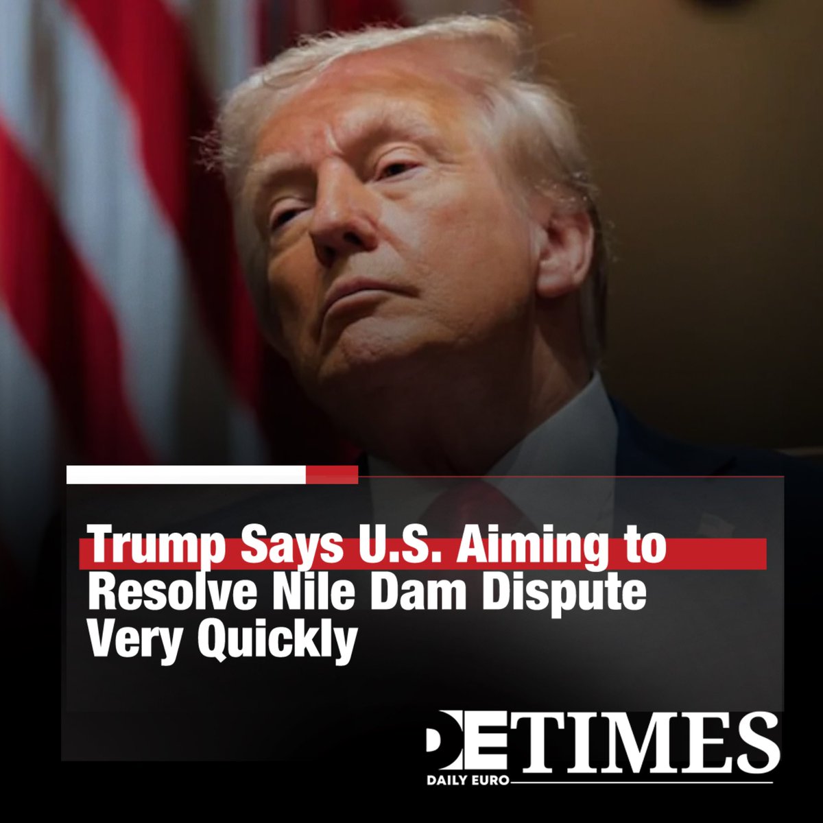 #Trump Vows to Resolve Ethiopia Nile Dam Dispute With #Egypt “Very Quickly”

For the second time in a month, U.S. President Donald Trump addressed the Grand Ethiopian Renaissance Dam crisis, promising to “solve this problem very quickly.”

Speaking from the Oval Office, Trump