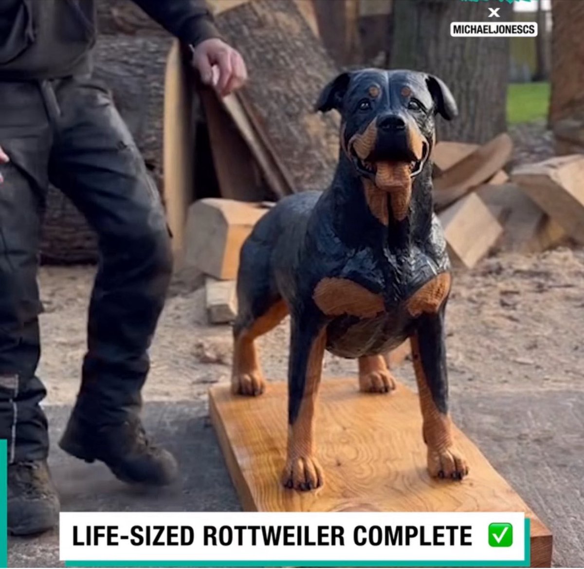 wrwassociation's tweet image. 1 nice vase beautiful wood 2 beautiful carvings also beautiful wood 3 excellent relief carving 4 excellent very well chainsaw carved life size Rottweiler