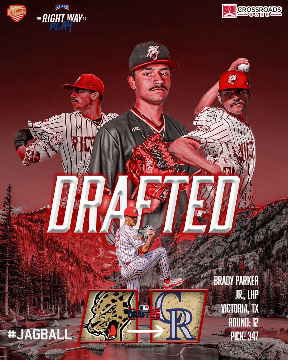 UHV Jaguars Baseball (@uhvjagball) on Twitter photo ROCK AND ROLL!
Our very own Brady Parker was drafted in the 12th round of the MLB draft by the <a href="/Rockies/">Colorado Rockies</a>! The left-handed pitcher from Victoria becomes the second-ever <a href="/UHVJAGUARS/">UHV Jaguars Athletics</a> player drafted to the MLB. #JagBall #ThisIsOurTeam <a href="/NAIABall/">NAIA Ball</a> ROCK AND ROLL!
Our very own Brady Parker was drafted in the 12th round of the MLB draft by the <a href="/Rockies/">Colorado Rockies</a>! The left-handed pitcher from Victoria becomes the second-ever <a href="/UHVJAGUARS/">UHV Jaguars Athletics</a> player drafted to the MLB. #JagBall #ThisIsOurTeam <a href="/NAIABall/">NAIA Ball</a>