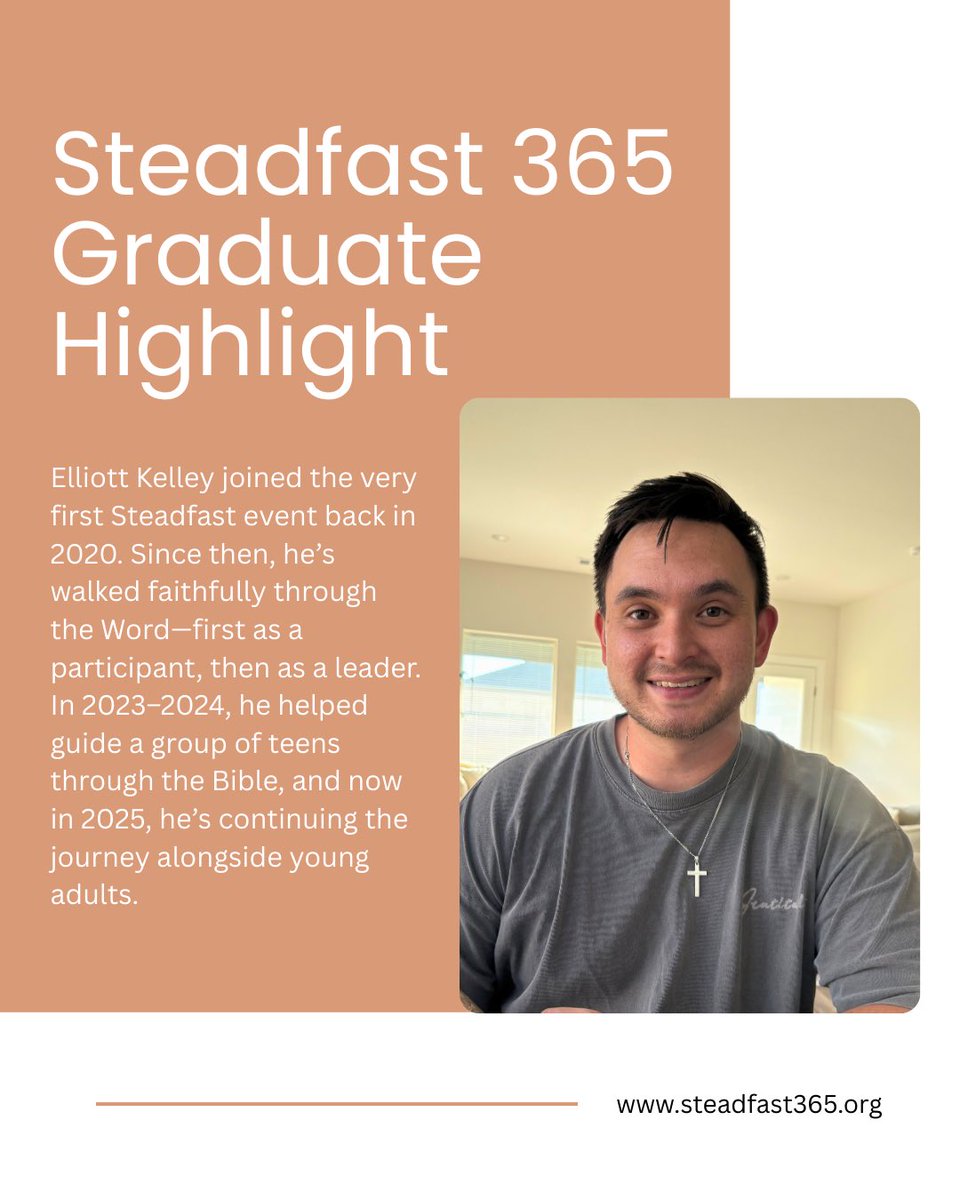 Steadfast365's tweet photo. We’ve seen firsthand how a one year commitment to discipleship can spark a lifelong pursuit of Jesus.  

Discipleship doesn’t end after 365 days. It multiplies.

#Steadfast365 #DiscipleshipJourney #Generationtogeneration https://t.co/wlD3i7jqaR