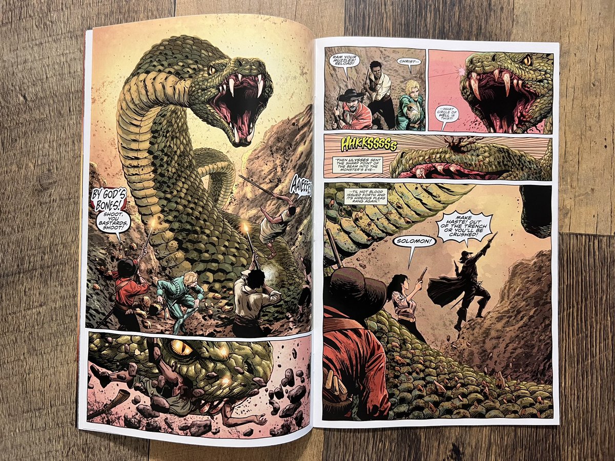 bkthd's tweet image. Solomon Kane: The Serpent Ring #4. Great conclusion to the adventure. Kane struggles to rejoin the group as they reach the nest & treasure they hunt. Overall a really enjoyable series with beautiful art. Good cast with distinct motivations. @PatrickZircher @ComicsTitan #comics