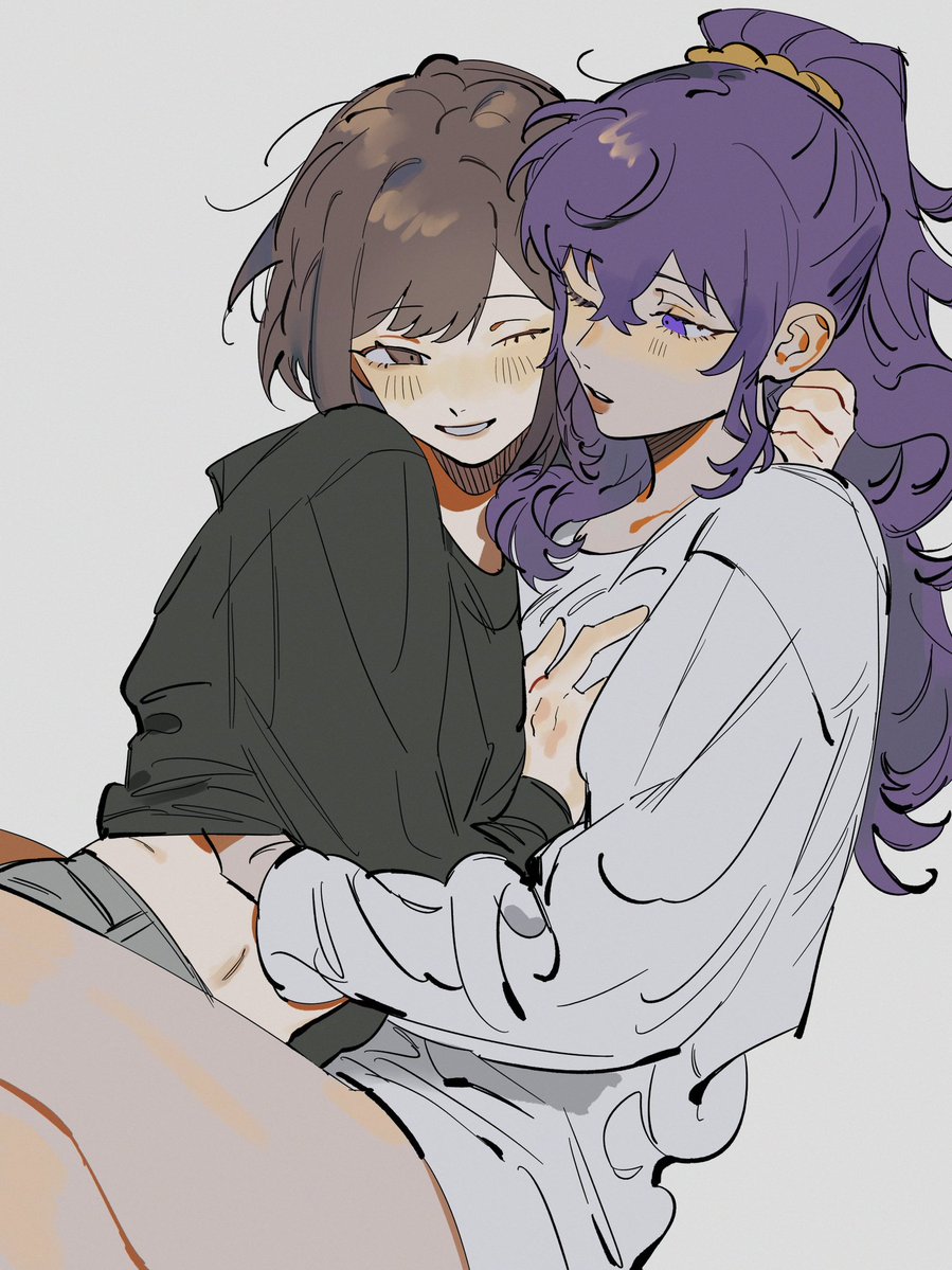 Shimo_1185's tweet image. I might have to give @uikaposting half of my soul (I already gave the other half to mfen) because she drew me more MafuEna... ahhhhh 😭