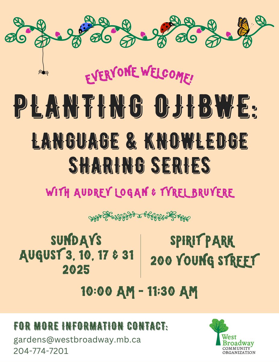 Explore Indigenous Permaculture gardening and learn some Ojibwe words at Spirit Park this August!