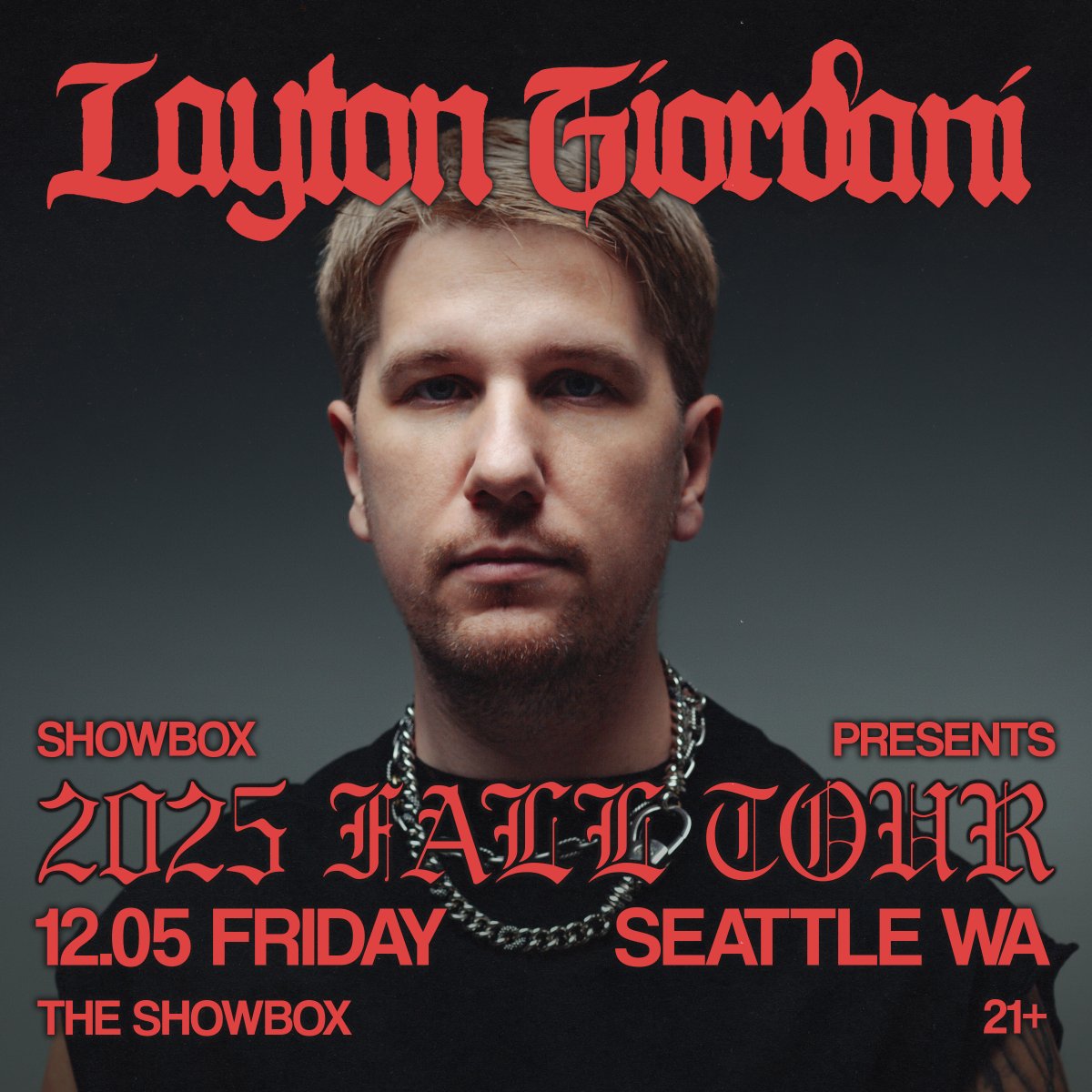 Just Announced: Layton Giordani is coming to The Showbox on Friday, December 5th. Tickets on sale this Friday at 10am.