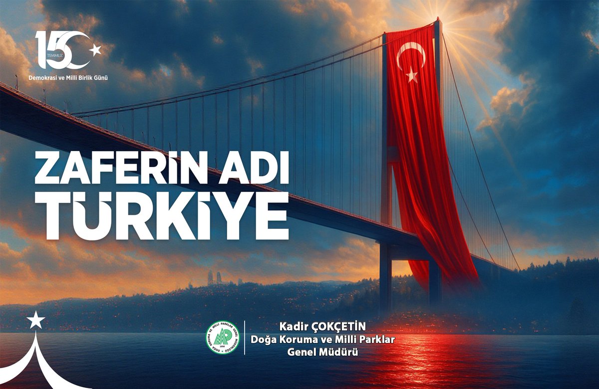 Birlik, İrade ve Direnişin Günü 🇹🇷

FETÖ'nün hain darbe girişimine karşı kurşunlara göğsünü siper eden, çıplak elle tankları durduran kahraman milletimizin canı pahasına vatanına, bayrağına sahip çıktığı gündür #15Temmuz. ✋

 15 Temmuz Demokrasi ve Millî Birlik Günü vesilesiyle;