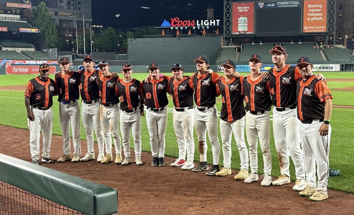 Congrats to the MoCo guys repping their schools one final time last night at Camden Yards.

Coach Riggs on the left. Coach Sutherland on the right. And a TON of all-state talent in between.