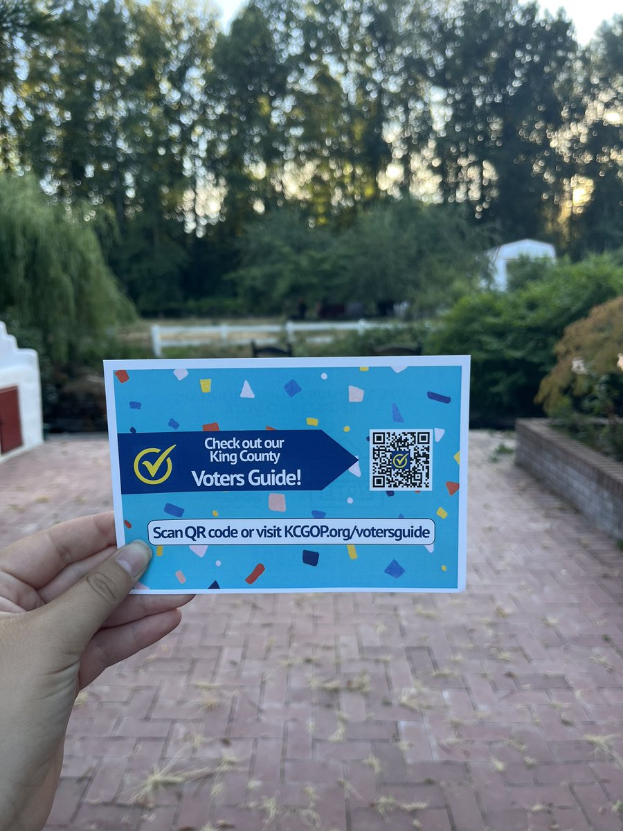 KCGOP's tweet image. KING COUNTY!
Check out our voters guide, ballots drop this Friday! 🇺🇸🗳️
Scan QR code or head to KCGOP.org
#washingtonstate #kingcounty #republicans #gop #usa #connect #republicanparty #washington #getinvovled #republican #america #americana #grassroots…