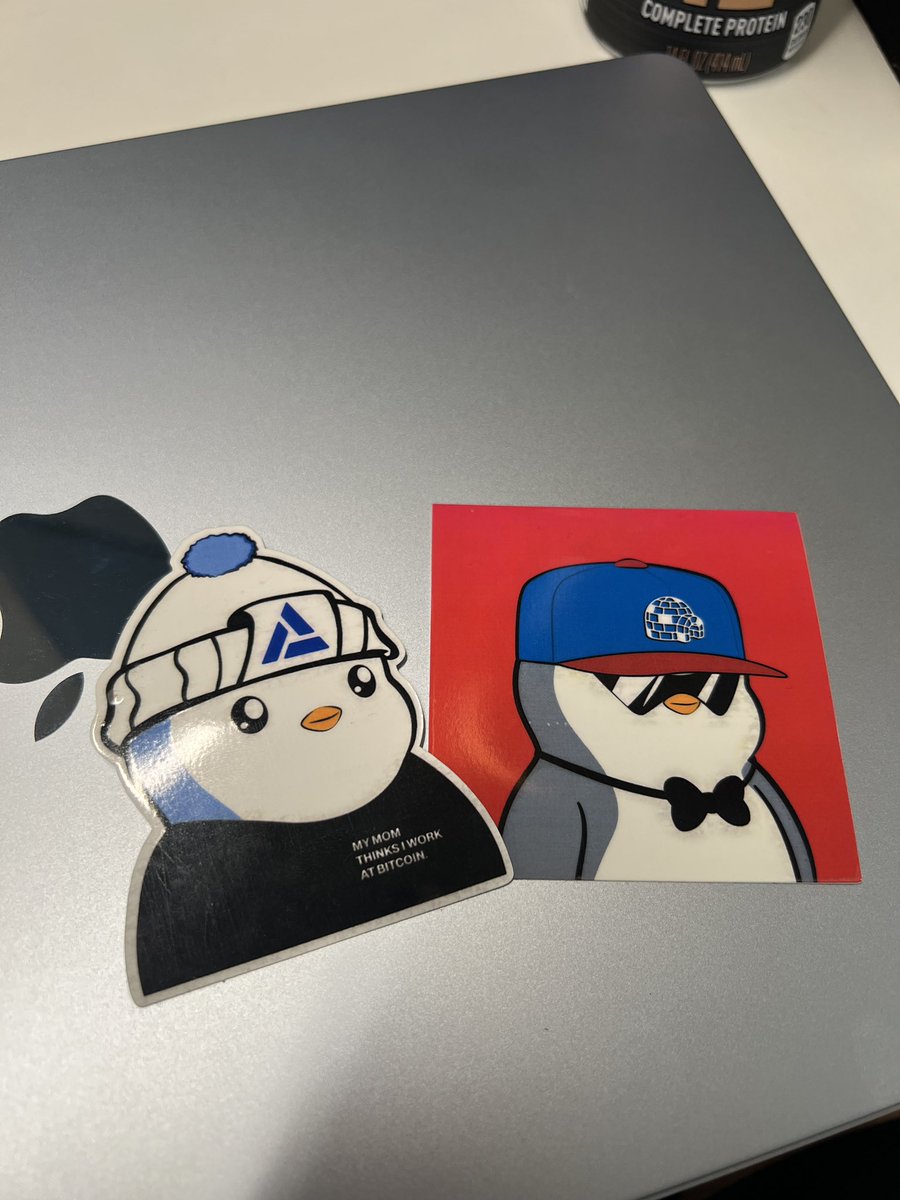 shawnonchain's tweet image. collected 2 of the coolest pudgy penguins stickers today 👀