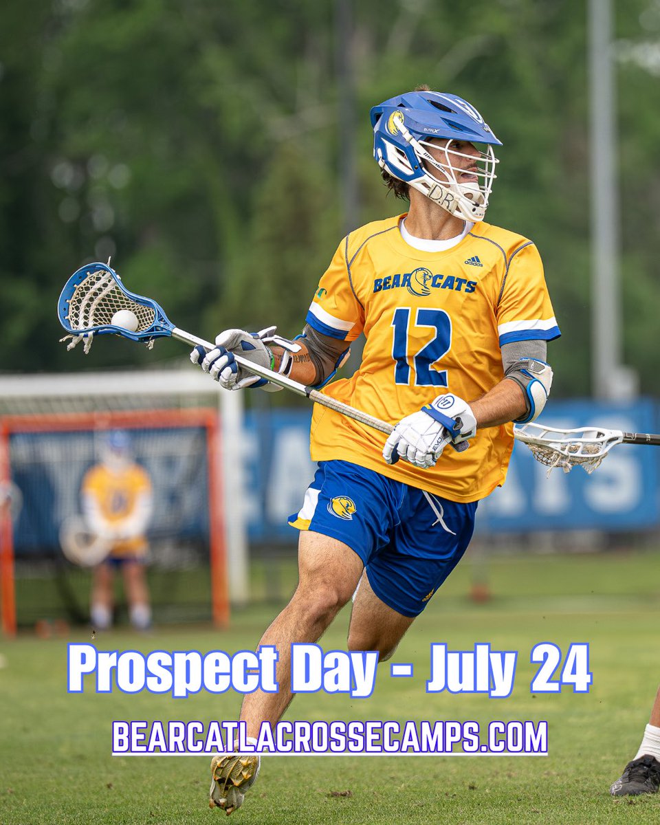 Join us July 24th!  Learn more and register at BearcatLacrosseCamps.com.