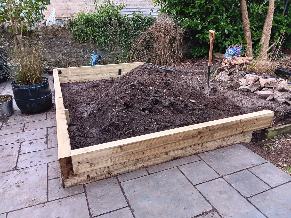 ametcalfe42's tweet image. This was my big winter project for 2025 #GardensHour completely rebuilding large raised bed on patio. Backbreaking work back in January, but I really enjoyed the challenge &amp;amp; learnt great deal. Tested by limited carpentry skills 👌