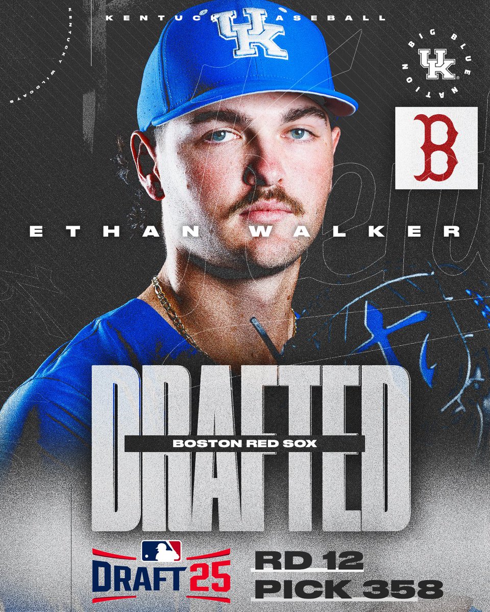 Ethan Walker (<a href="/WalkerLefty/">Ethan Walker</a>) selected by the <a href="/RedSox/">Red Sox</a> in the 12th Round of the <a href="/MLBDraft/">MLB Draft</a>. Congrats, E-Walk!