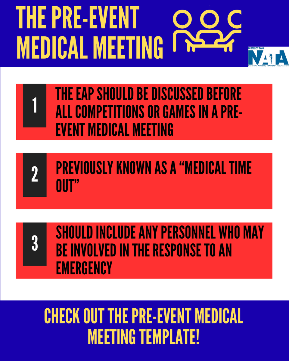 One key to effective emergency response? Discuss the EAP at your pre-event medical meeting. Keep it professional, yet simple - check out the template to plan your pre-event medical meeting:  …reystringer-institute.media.uconn.edu/wp-content/upl…