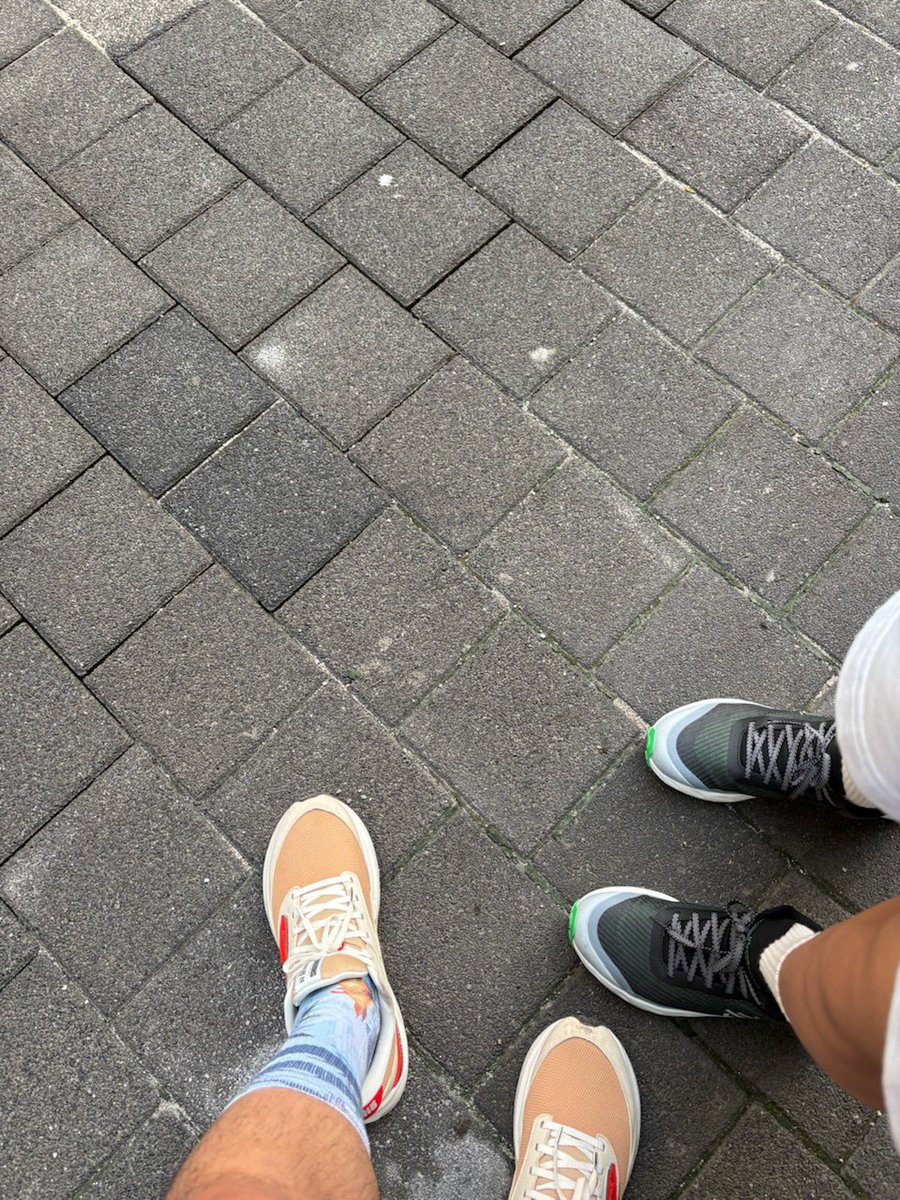 viision54's tweet photo. I ran with my son in the morning. It was great. He wore my new trail running shoes Nnormal Kjerag. He is still shorter than me but his feet are as big as mine. 
Small change big difference😄 https://t.co/vUzAgDK9wO