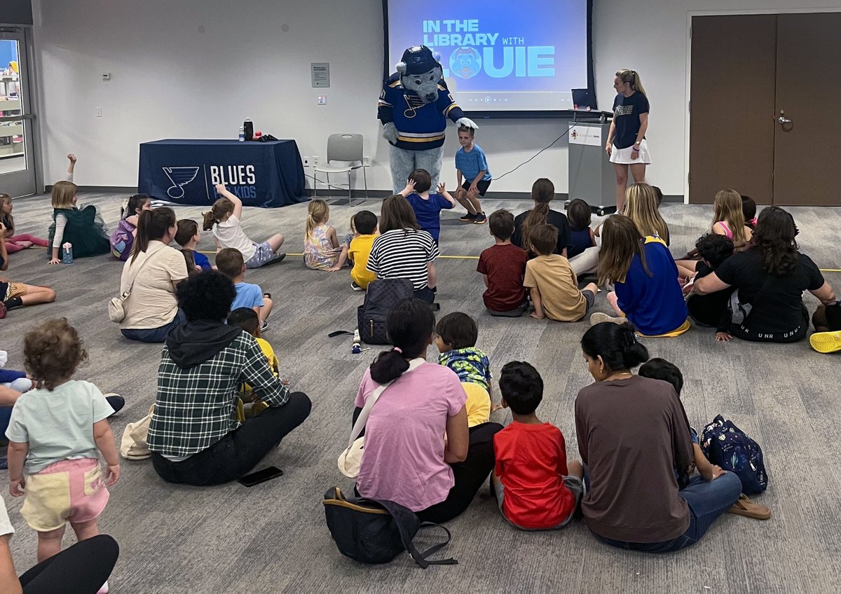 StLouisBlues's tweet image. Looking for a fun, free and educational summer activity for the kids? Come see @LouieSTLBlues at the library!
Check out the schedule to see when Louie will be stopping by a city or county branch near you 📚 stlblues.me/3GIfBTg