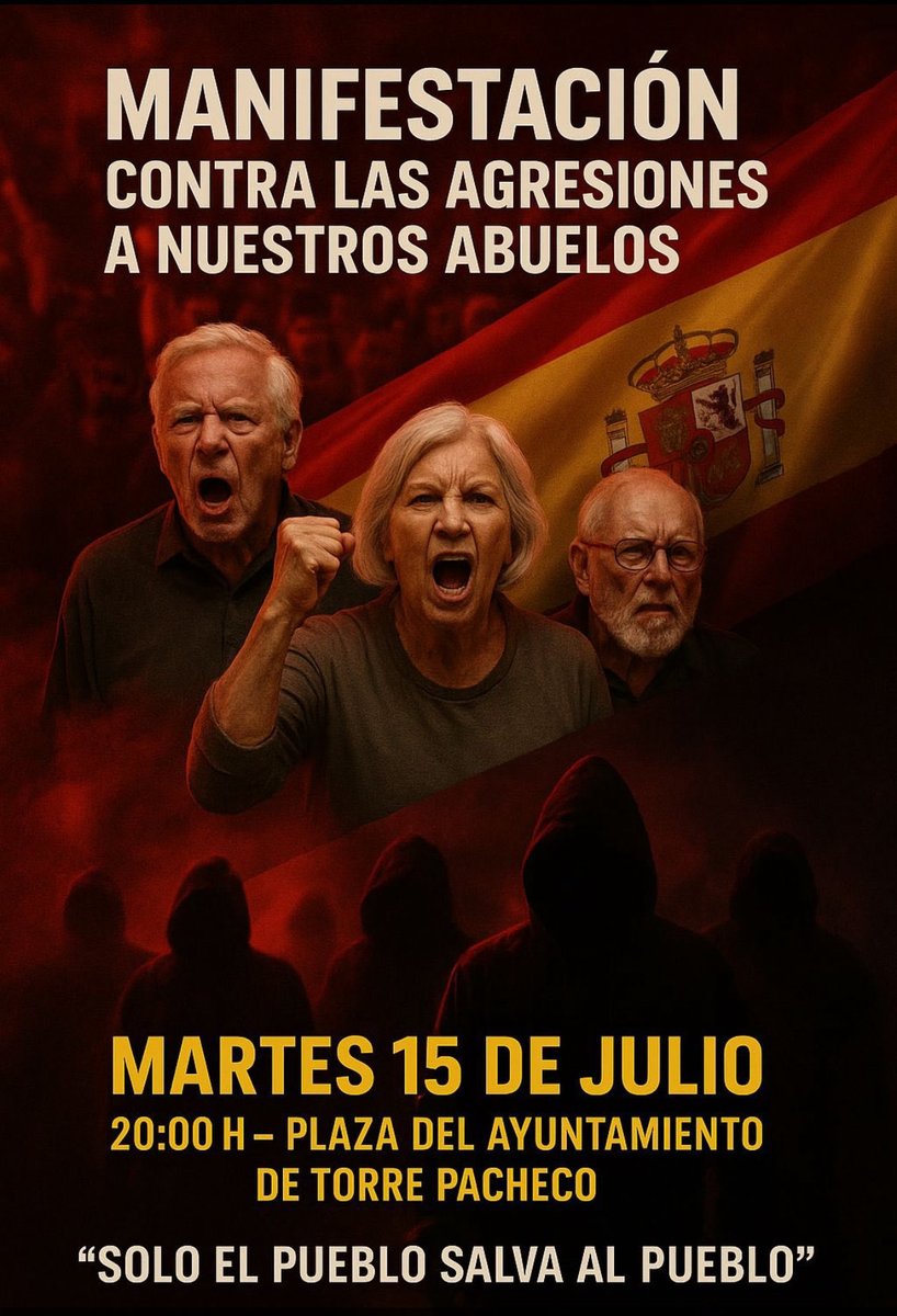 No es en Madrid. No es por los abuelos de las residencias ( recuerden 7291). Es un cebo para expandir su fascismo.