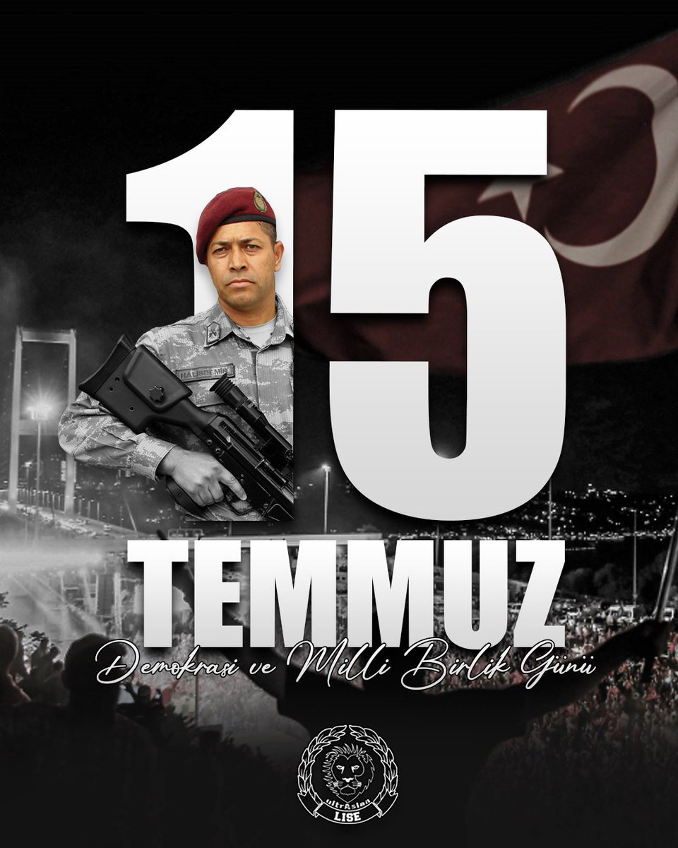 Milletimizin demokrasiye sahip çıktığı ve hep birlikte “VATAN” dediği;

15 TEMMUZ DEMOKRASİ VE MİLLİ BİRLİK GÜNÜ! #Unutmayacağız 

#ultrAslanLİSE