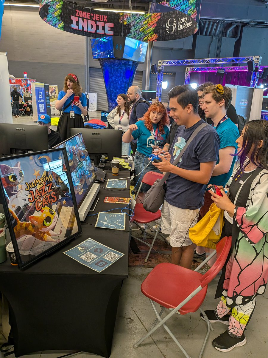 LeCatCo's tweet photo. Two words can aptly describe what it feels like to be an exhibitor at a ComicCon: 

Exhilarating!
Exhausting!

What an amazing tag-team effort from the Catco crew 🥹 

#zoneindieLQ #lotoquebec https://t.co/0sP9vWx95O