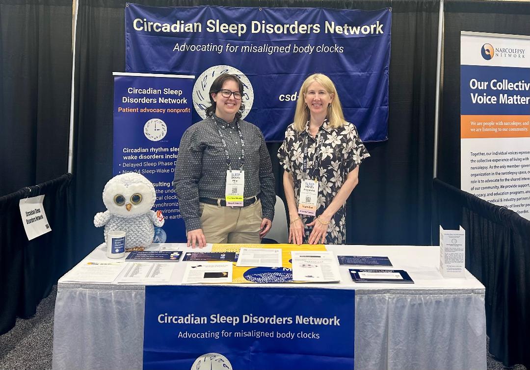 CSD_N's tweet image. What a wonderful #SLEEP2025! We were truly inspired by the interest in misaligned body clocks and circadian rhythm disorders this year! #DSPD #non24 #nightowl #patient  #Advocacy