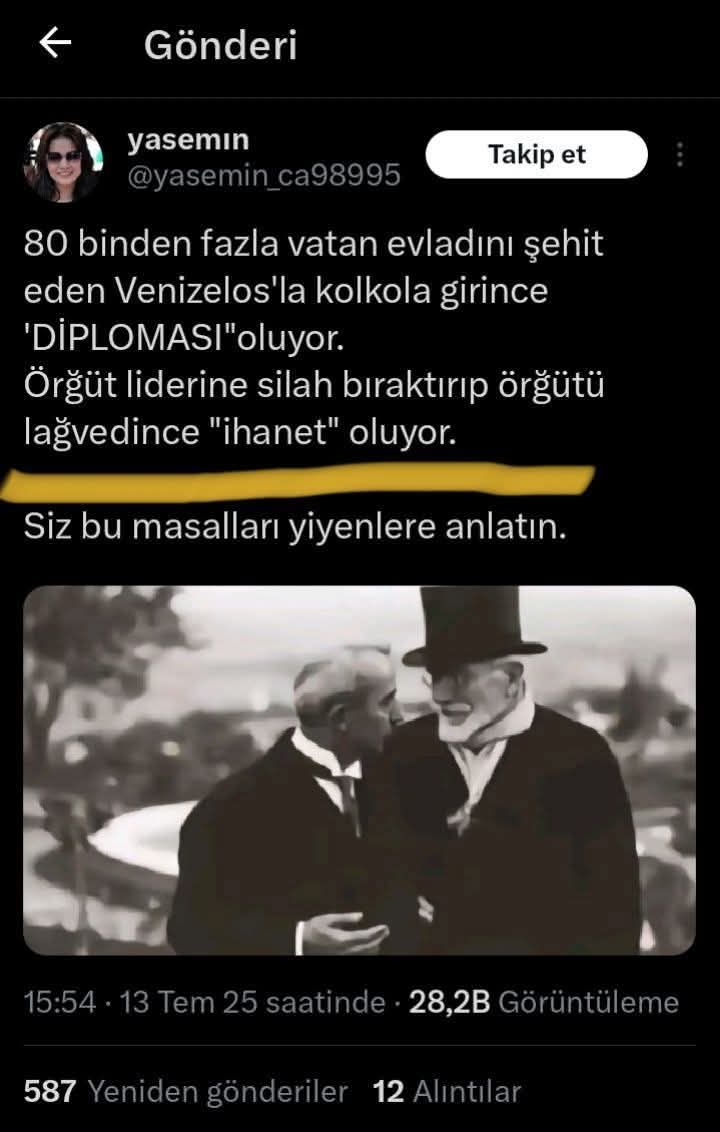 Fazla söze gerek yok...
Anlayana sivrisinek saz anlamayana davul zurna az...