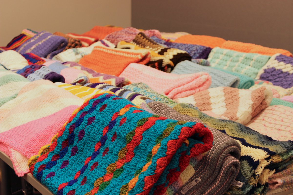 CFHNYC's tweet image. Thank you! The NYU Naughty Knitters Club—made up of university faculty, staff, alumni, and parents—generously donated 165 hand-crafted baby blankets to Care for the Homeless.
The blankets will be used in our street outreach, as well as in our health centers and shelters.