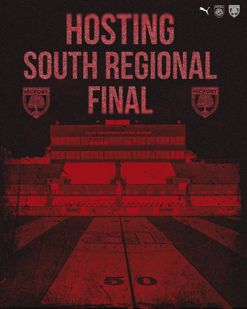 HickoryFC's tweet image. 𝙃𝙀𝙍𝙀. 𝙒𝙀. 𝙂𝙊. ✅
After an undefeated regular season and our Southeast Conference Championship victory, Hickory FC will host the South Regional Final—the furthest we’ve ever gone in the @npslsoccer National Tournament.
🎟️ Tickets go live midweek.
Let’s make history.