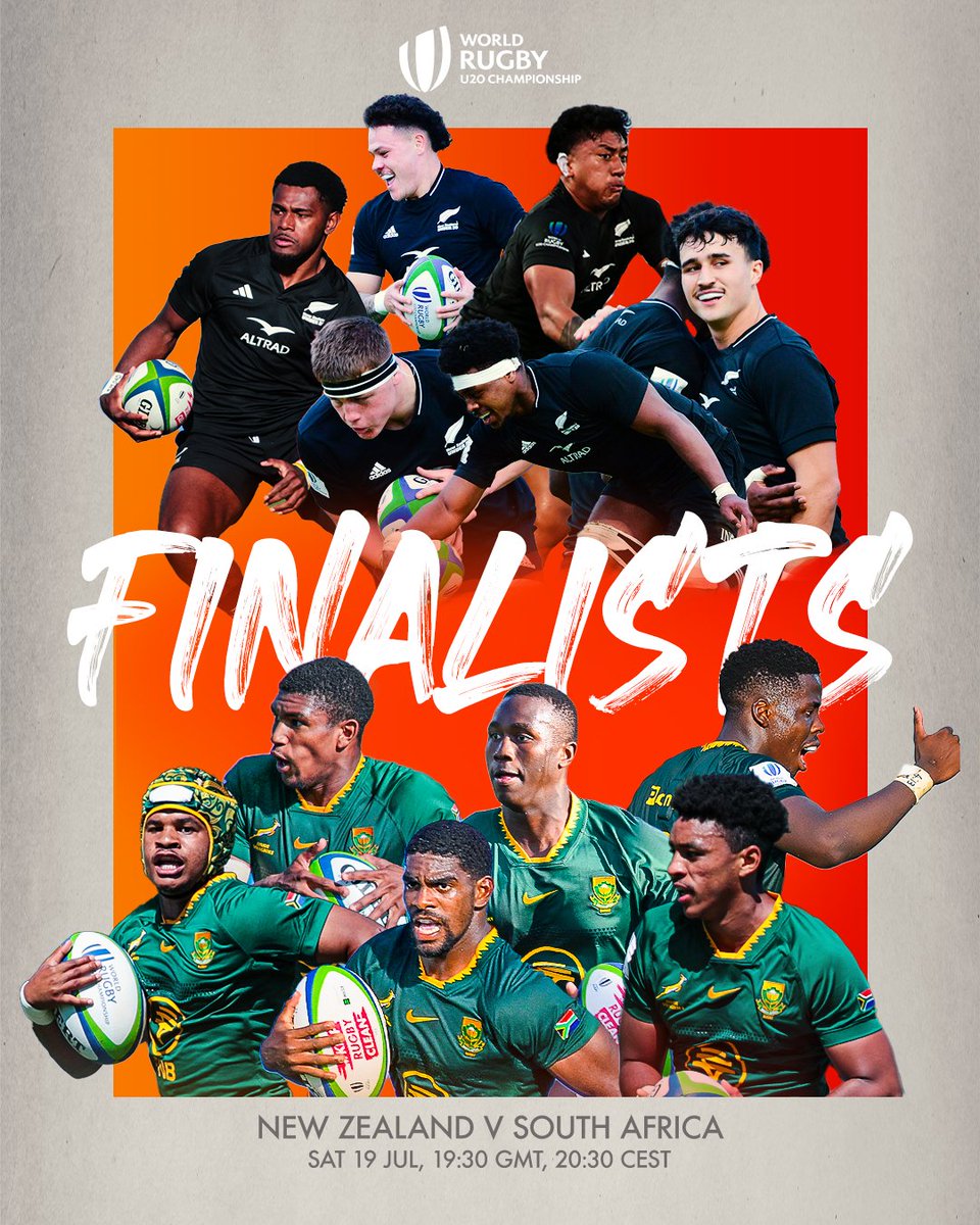 The stage is set and the final awaits 🤩

One game. Everything on the line 🔥

#WorldRugbyU20s