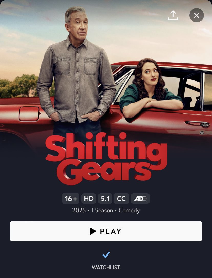 Finally! This show staring #TimAllen &amp; #KatDennings is on <a href="/DisneyPlusUK/">Disney+ UK</a> I’ve been wanting to watch this show for ages  but it wasn’t available until now!! #ShiftingGears #Disney #DisneyPlus #DisneyPlusUK