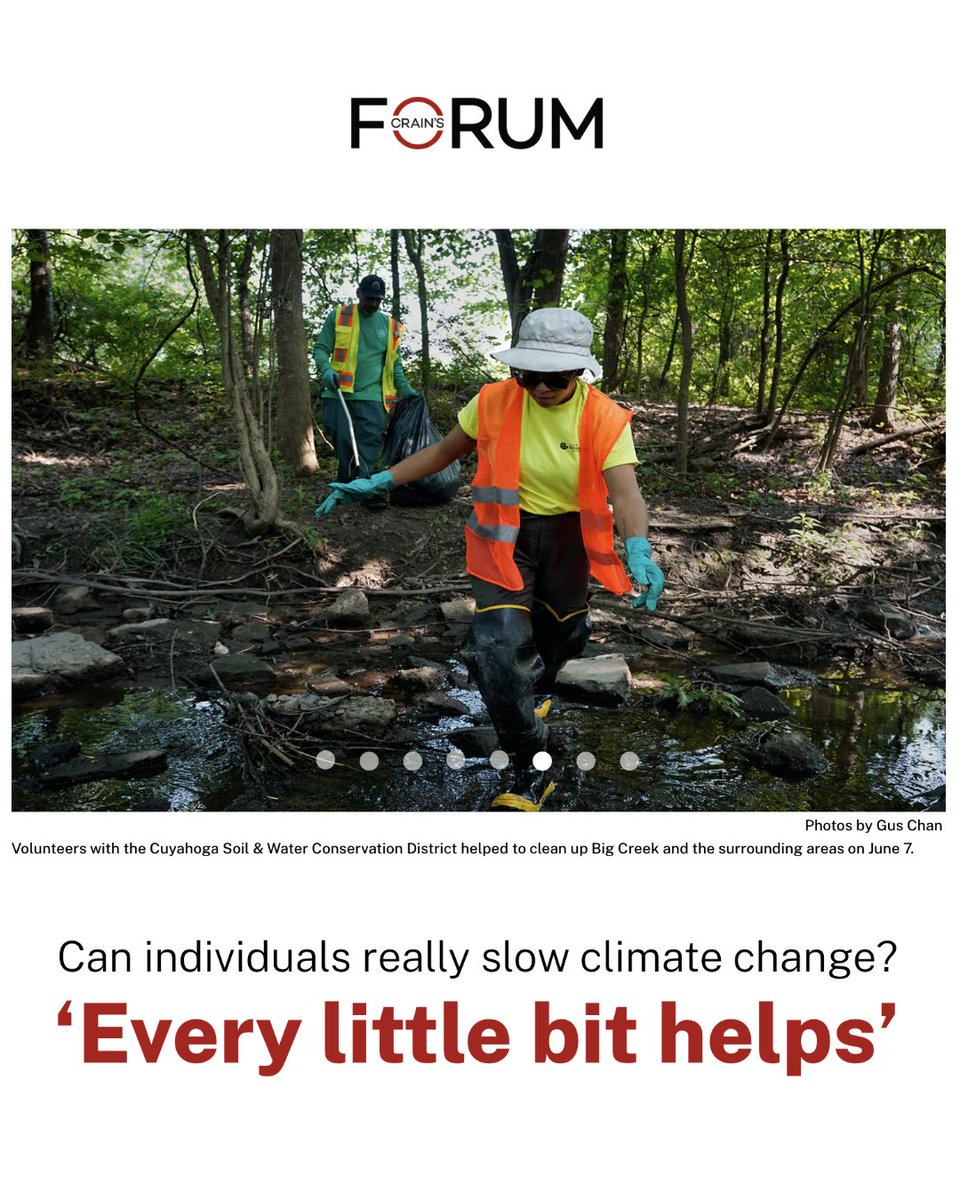 PoweraCleanOH's tweet image. “Some of them seem like little steps, but when they’re implemented by a lot of people it can make a big impact,” said Jenita McGowan, chief of sustainability for Cuyahoga County. bit.ly/4lCCO8D
