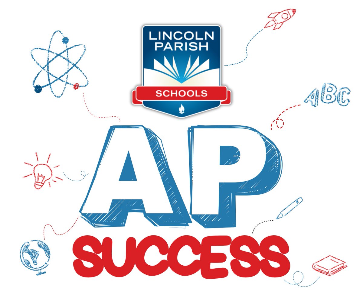 LPSD Students earned 265 qualifying AP scores at Choudrant and Ruston High!
Including 100% passing rates in:
Biology
Calculus BC 
English Literature
Statistics
AP gives students the chance to earn college credit, and Lincoln Parish students and teachers are making the most of it.