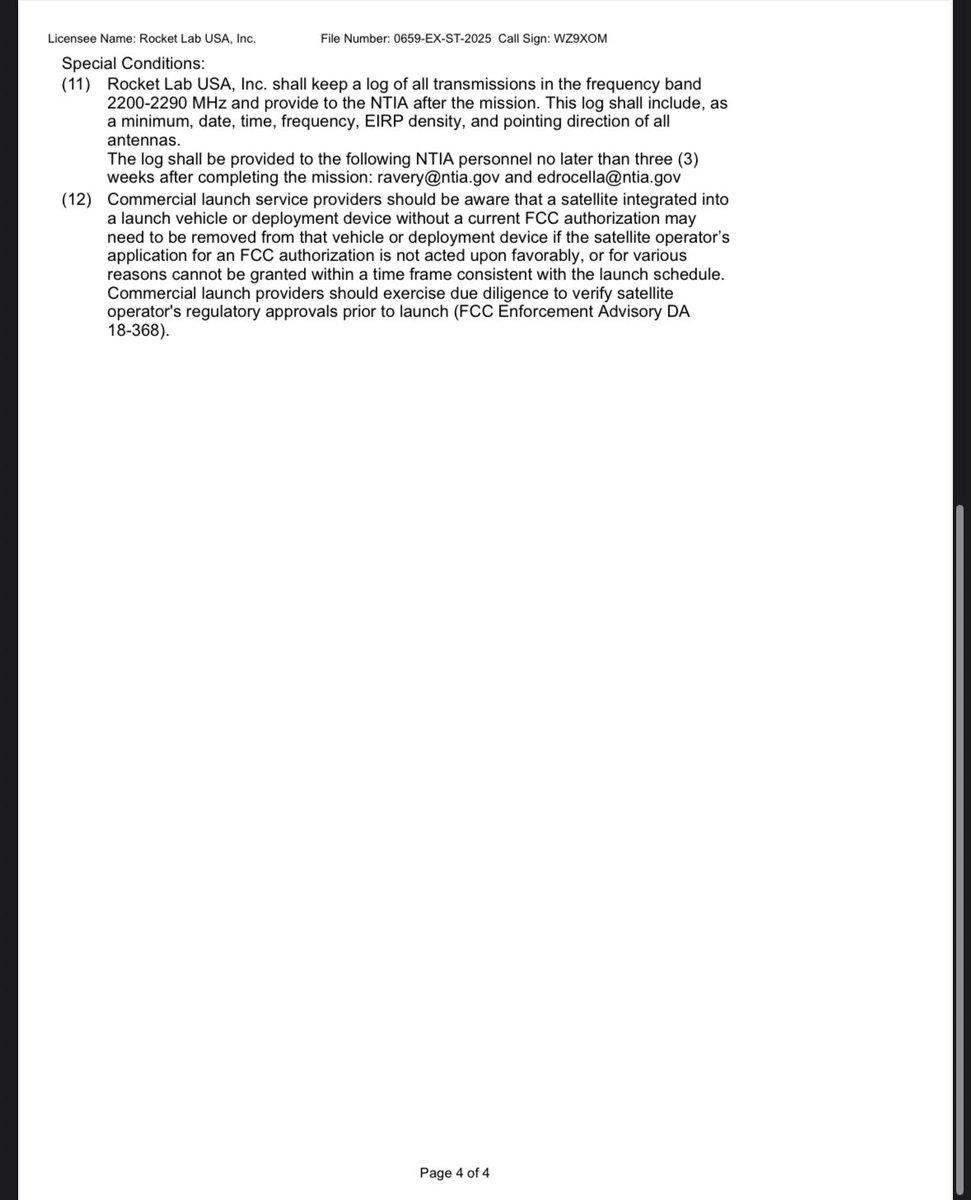 mottbox_'s tweet image. $RKLB 🚀 (#rocketlab)
“FCC license granted for launch - NEUTRON MAIDEN FLIGHT
All operations shall be limited to telemetry, tracking, and launch vehicle
communications for **a single Neutron launch vehicle launch from Launch Complex 3 in Wallops Island, VA**.
This…