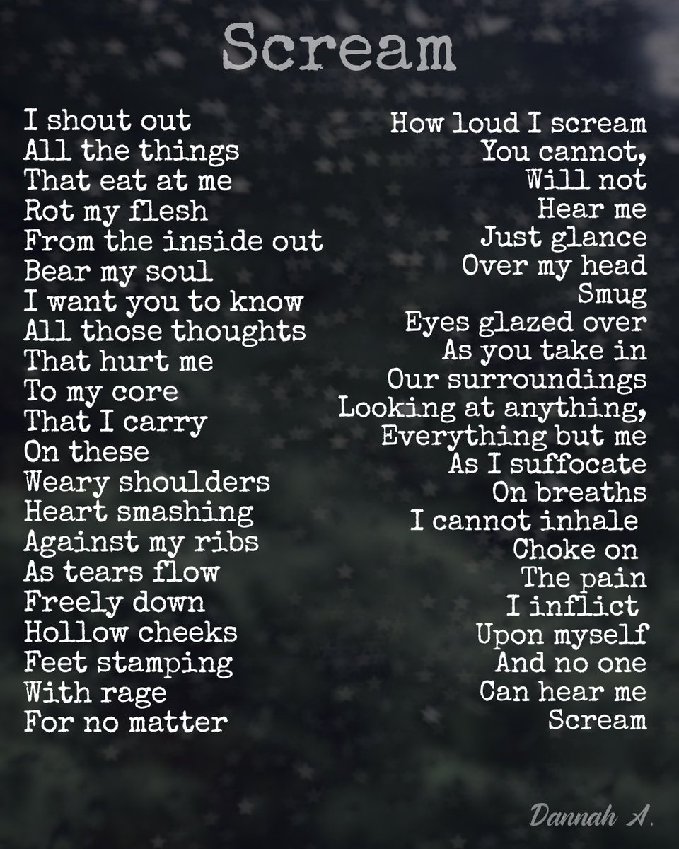 New poem: Scream