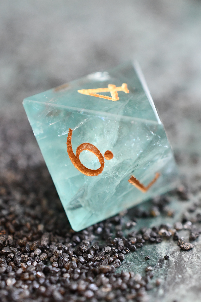 Close up of bewitchingly luminescent green fluorite - considered by some to be the stone of protection... gametee.co.uk/products/fluor…