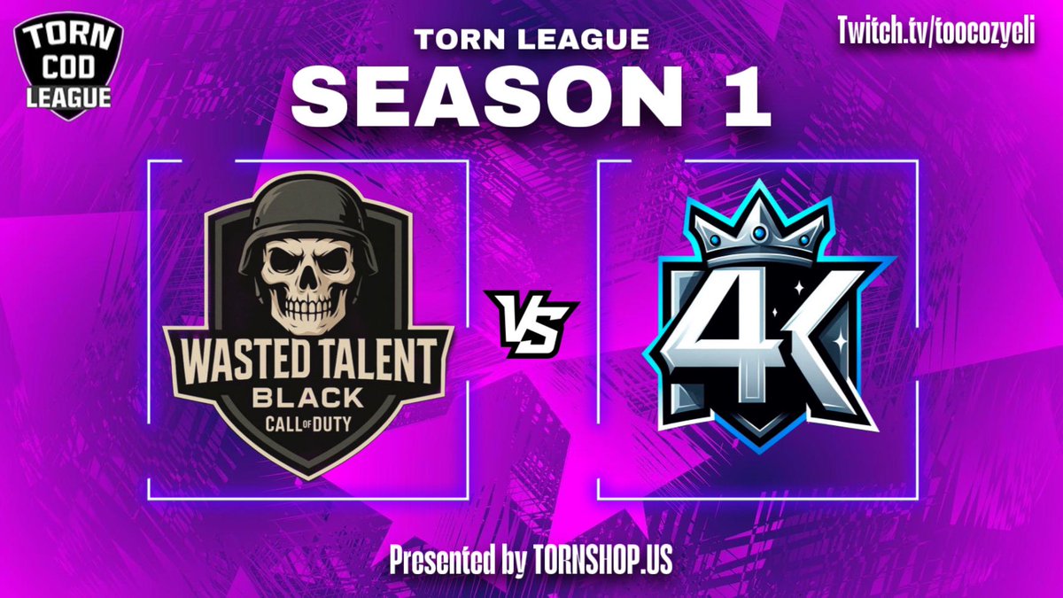Torn League (@tornleague) on Twitter photo TORN LEAGUE SEASON 1
Wasted Talent Black va 4Kings
ποΈ: <a href="/CozzyySZN/">CozyboyEli</a>
πΊ: twitch.tv/toocozyeli
π: 9:00PM EST TORN LEAGUE SEASON 1
Wasted Talent Black va 4Kings
ποΈ: <a href="/CozzyySZN/">CozyboyEli</a>
πΊ: twitch.tv/toocozyeli
π: 9:00PM EST