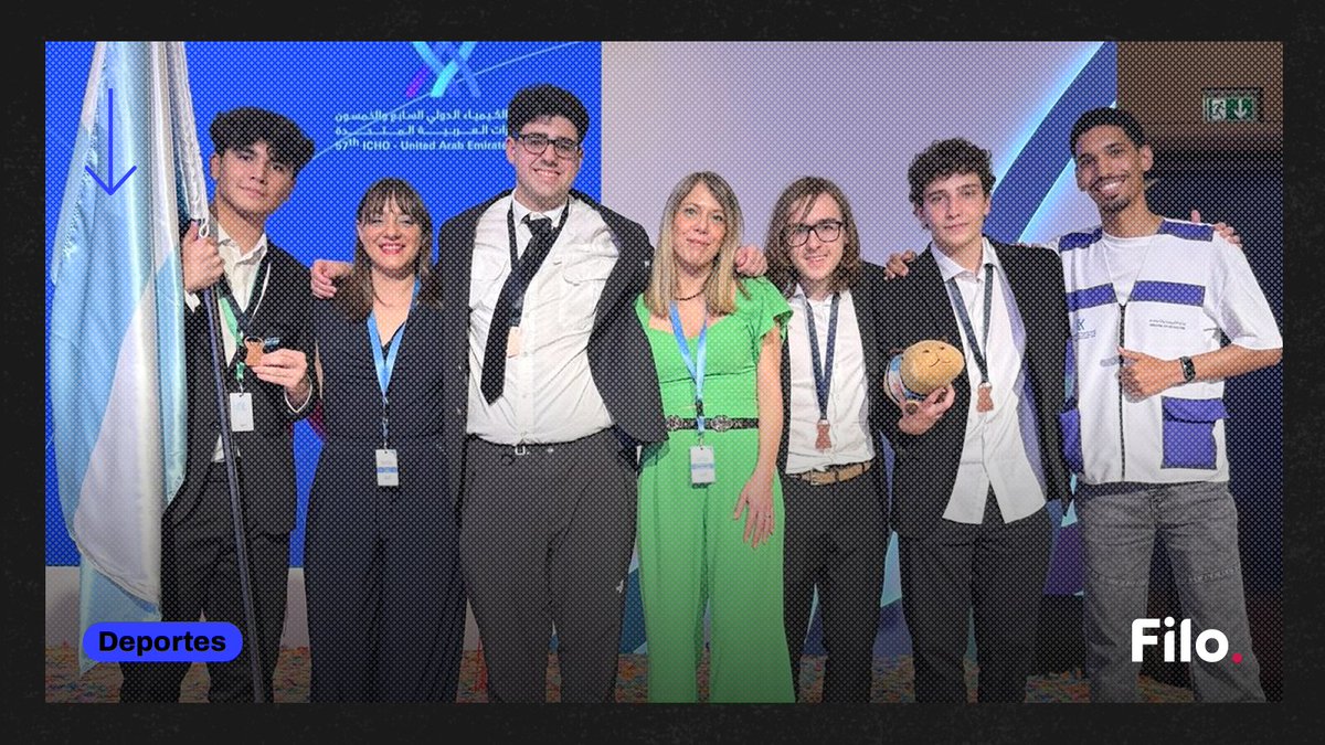 🏆 Estudiantes argentinos se llevaron la medalla de bronce en las Olimpíadas Internacionales de Química 🇦🇷

👉 Se trata de Luca Marchioni Giovanelli, Valentín Ferreria Codermatz, Ariel Gaspar Grillo y Alejandro Elías Ferreyra.