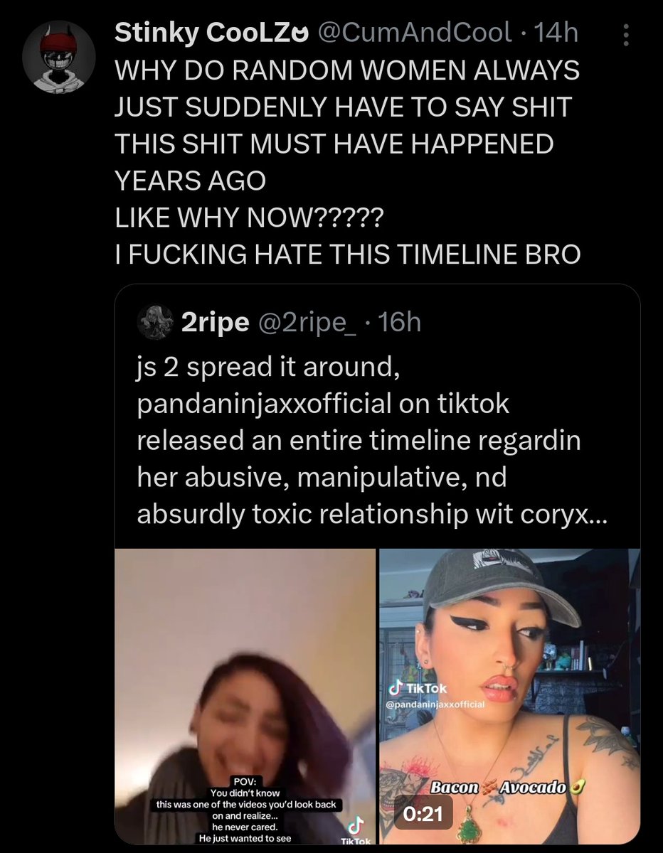 Sry but
She finally had the courage to expose her abuser and this is what you have to say? C'mon now bro 😭